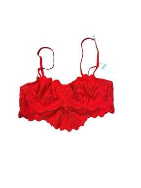 NWT Aerie Balconette Bra 32B Red Lace Show Off Feminine